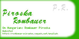 piroska rombauer business card